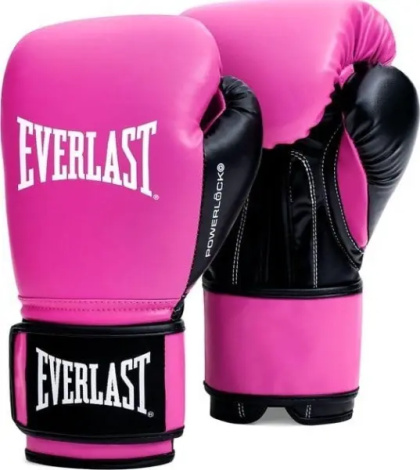 Рукавички боксерські Everlast POWERLOCK OG TRAINING GLOVES рожево-чорні P00004005-PK-BK