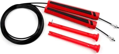 Скакалка Everlast SOCKET SPEED ROPE червоно-чорна 335 см P00002709