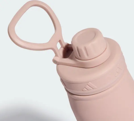 Пляшка для води Adidas METAL BOTTLE SCREW TOP 600 мл світло-рожево-біла KS9668