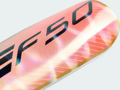Щитки футбольные Adidas F50 CLUB персиково-черные KE5199
