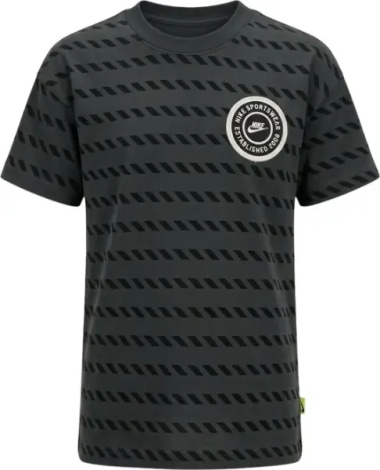 Футболка подростковая Nike SPORTSWEAR MAX90 темно-серая IO8211-070