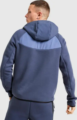 Толстовка Nike TECH FULL-ZIP FLEECE WINDRUNNER темно-сине-синяя IH4302-437
