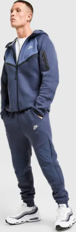 Толстовка Nike TECH FULL-ZIP FLEECE WINDRUNNER темно-сине-синяя IH4302-437