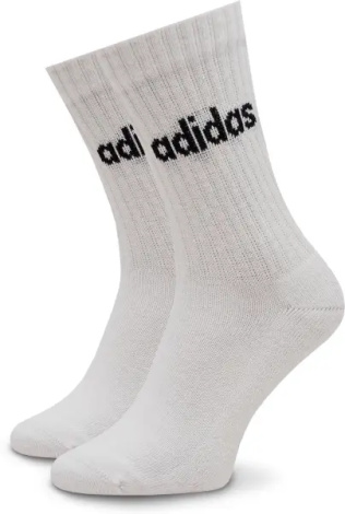 Носки Adidas LINEAR CREW CUSHIONED 3P белые, серые, черные (3 пары) IC1302