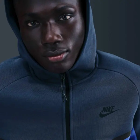 Толстовка Nike TECH FULL-ZIP WINDRUNNER HOODIE темно-бирюзово-синяя HV0949-438