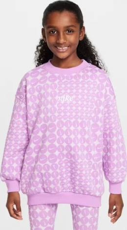 Світшот підлітковий Nike SPORTSWEAR CLUB FLEECE OVERSIZED бузково-світло-рожевий HF8209-532