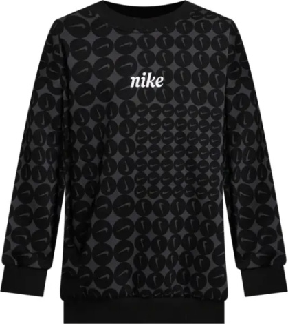 Свитшот подростковый Nike SPORTSWEAR CLUB FLEECE OVERSIZED черно-темно-серый HF8209-010