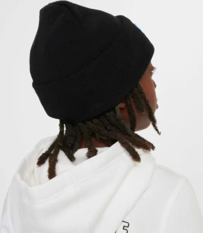 Шапка подростковая Nike PEAK черно-синяя HF7181-010