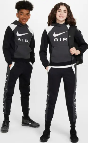 Спортивный костюм подростковый Nike AIR темно-серо-черно-белый FZ4955-060__FZ5004-010