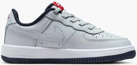 Кроссовки детские Nike AIR FORCE 1 LOW LV8 EASYON (PS) серо-красно-темно-синие FV7856-001