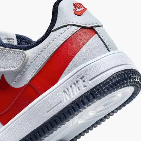 Кроссовки детские Nike AIR FORCE 1 LOW LV8 EASYON (PS) серо-красно-темно-синие FV7856-001