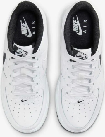 Кроссовки подростковые Nike AIR FORCE 1 LV8 4 (GS) бело-черные FQ4118-100