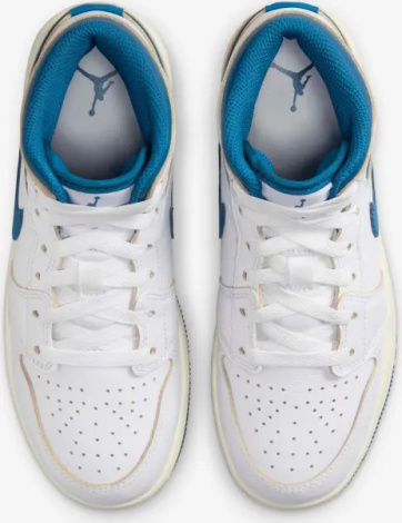 Кросівки підліткові Nike JORDAN 1 MID SE (GS) біло-сині FN7432-141