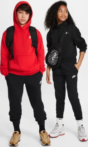 Спортивні штани підліткові Nike CLUB FLEECE FRENCH TERRY чорні FD3019-010
