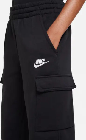 Спортивні штани підліткові Nike SPORTSWEAR CLUB FLEECE CARGO чорні FD3012-010