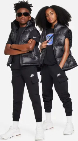 Спортивні штани підліткові Nike SPORTSWEAR CLUB FLEECE CARGO чорні FD3012-010