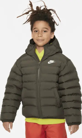 Куртка підліткова Nike SPORTSWEAR LIGHTWEIGHT SYNTHETIC FILL LOOSE HOODED хакі FD2845-325