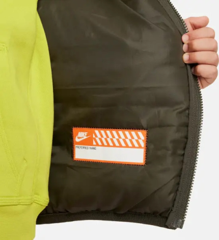 Куртка підліткова Nike SPORTSWEAR LIGHTWEIGHT SYNTHETIC FILL LOOSE HOODED хакі FD2845-325