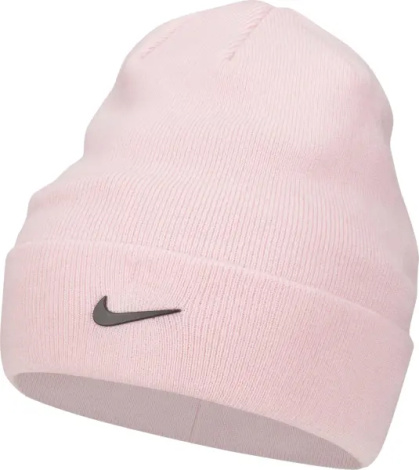 Шапка подростковая Nike PEAK SWOOSH BEANIE светло-розовая FB6492-690