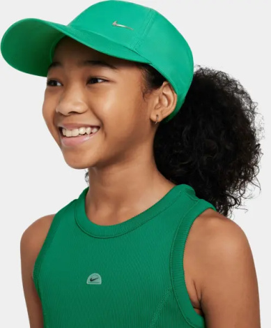 Бейсболка підліткова Nike DRI-FIT CLUB UNSTRUCTURED METAL SWOOSH зелена FB5064-324