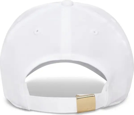 Бейсболка подростковая Nike DRI-FIT CLUB UNSTRUCTURED METAL SWOOSH бело-золотая FB5064-101