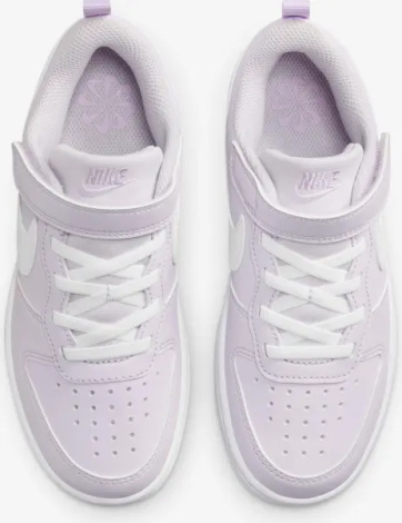 Кросівки дитячі Nike COURT BOROUGH LOW RECRAFT (PS) бузково-білі DV5457-500