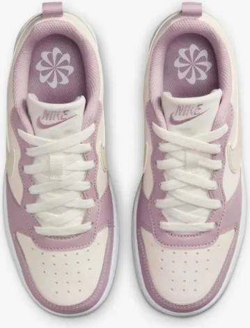 Кросівки підліткові Nike COURT BOROUGH LOW RECRAFT (GS) бежево-світло-рожеві DV5456-129