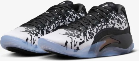 Кроссовки баскетбольные подростковые Nike AIR JORDAN ZION 3 (GS) черно-бело-оранжевые DV3869-018