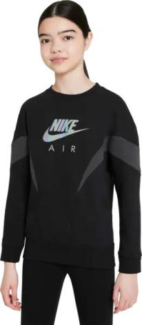 Світшот підлітковий Nike AIR FRENCH TERRY чорно-сірий DR8532-010