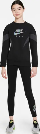 Світшот підлітковий Nike AIR FRENCH TERRY чорно-сірий DR8532-010