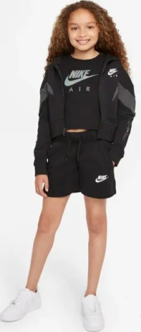 Худі підліткове Nike AIR FRENCH TERRY чорно-сіре DR8508-010