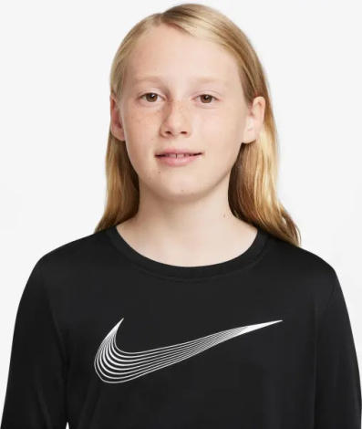 Лонгслів підлітковий Nike DRI-FIT TRAINING чорний DQ8811-010