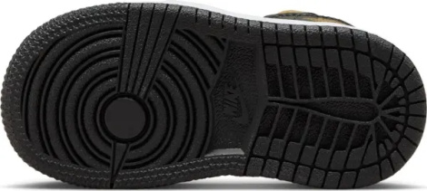 Кроссовки детские Nike JORDAN 1 MID (TD) черно-золотые DQ8425-071