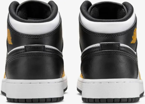 Кроссовки подростковые Nike AIR JORDAN 1 MID (GS) желто-бело-черные DQ8423-701