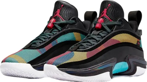 Кроссовки баскетбольные Nike AIR JORDAN XXXVI LOW черно-красно-зеленые DH0833-063