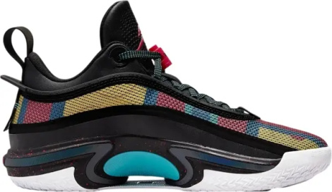 Кроссовки баскетбольные Nike AIR JORDAN XXXVI LOW черно-красно-зеленые DH0833-063