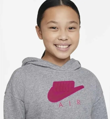 Худи подростковое Nike SPORTSWEAR CLUB FLEECE серо-розовое DA1173-091