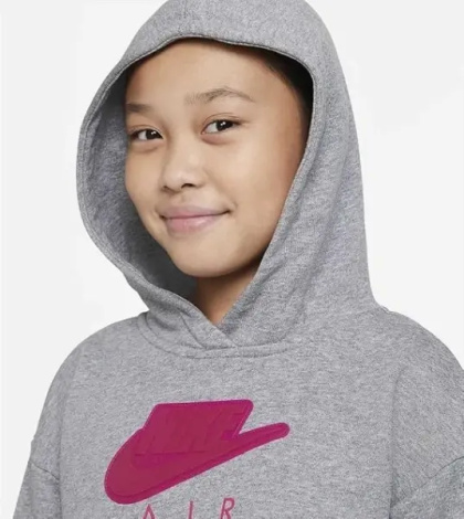 Худи подростковое Nike SPORTSWEAR CLUB FLEECE серо-розовое DA1173-091