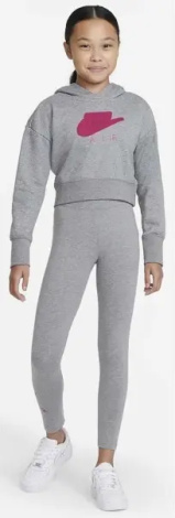 Худи подростковое Nike SPORTSWEAR CLUB FLEECE серо-розовое DA1173-091