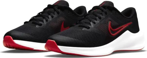 Кросівки бігові підліткові Nike DOWNSHIFTER 11 (GS) чорно-червоні CZ3949-005
