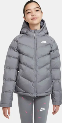 Куртка подростковая Nike SPORTSWEAR SYNTHETIC FILL серая CU9157-084