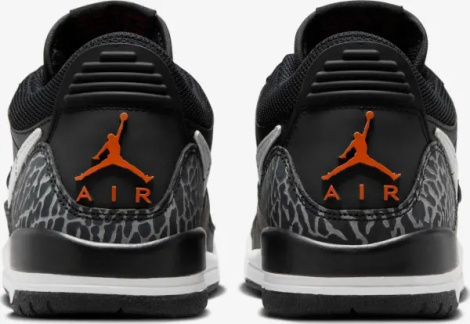 Кроссовки подростковые Nike AIR JORDAN LEGACY 312 LOW (GS) черно-бело-оранжевые CD9054-018