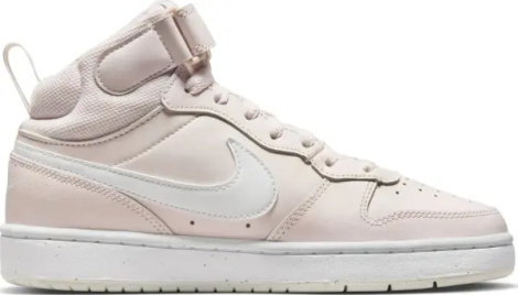 Кроссовки подростковые Nike COURT BOROUGH MID 2 (GS) светло-розово-белые CD7782-601