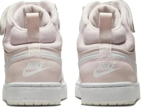 Кроссовки подростковые Nike COURT BOROUGH MID 2 (GS) светло-розово-белые CD7782-601