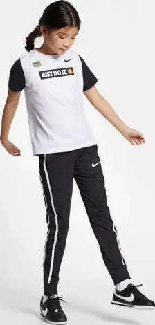 Спортивні штани підліткові Nike SPORTSWEAR чорно-білі AQ8840-010