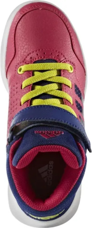 Кроссовки детские Adidas JAN BS 2.0 MID красно-темно-сине-желтые AQ6812