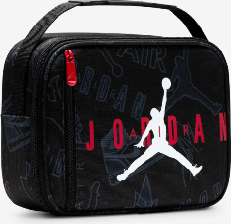 Термосумка для еды Nike JORDAN FUEL PACK LUNCH BAG 3L черно-темно-серо-красная 9A0542-KR5