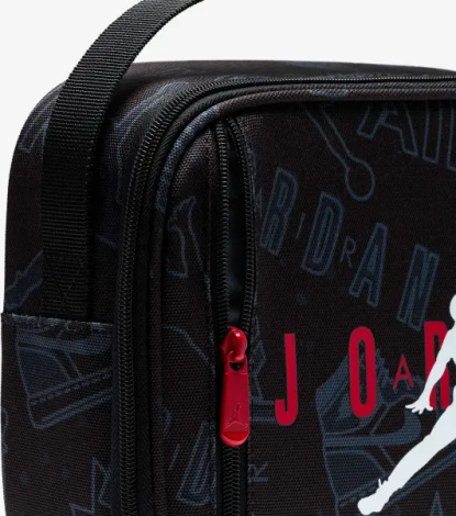 Термосумка для еды Nike JORDAN FUEL PACK LUNCH BAG 3L черно-темно-серо-красная 9A0542-KR5