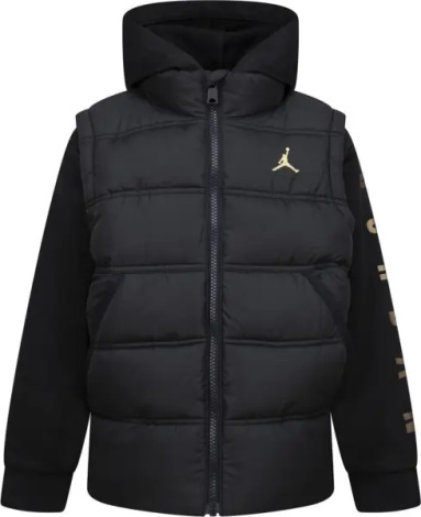 Куртка подростковая Nike JORDAN 2 FER черно-золотая 95D191-K5X