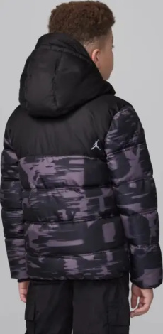 Куртка подростковая Nike JORDAN FAUX DOWN темно-серо-черная 95D133-GAE